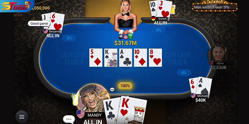 Trải nghiệm Poker đổi thưởng linh hoạt hơn so với sòng bạc truyền thống